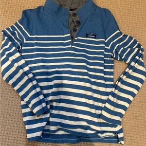 L.L. Bean Blue Striped Sweatshirt